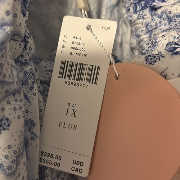 Selkie Pinafore Printed Midi Dress Anthropologie Plus 1X NWT - Picture 9 of 10